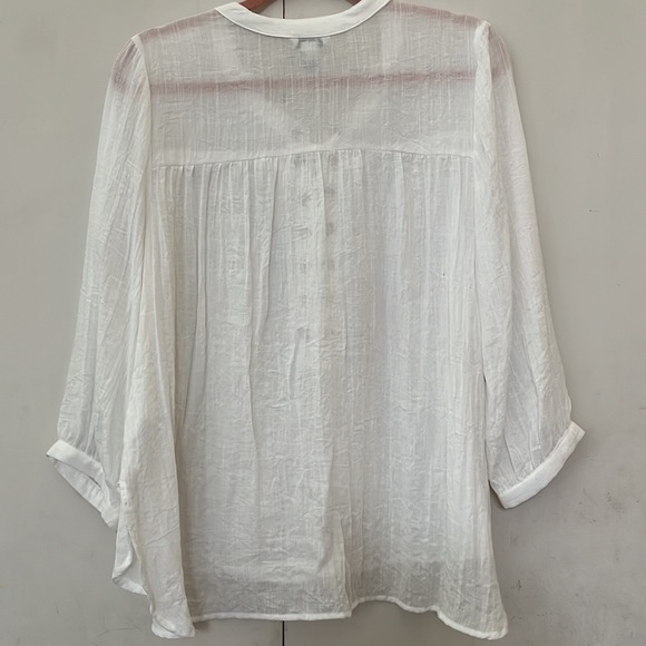 FOREVER 21 lace up white shirt - Picture 7 of 8